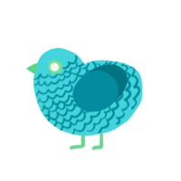 (unnamed), a aqua and sea chicken with a lace pattern