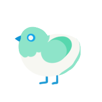 (unnamed), a white and mint chicken with a head pattern