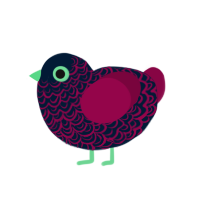 Pearlescent, a tumblr and maroon chicken with a double-lace pattern