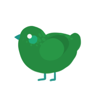 (unnamed), a viridian chicken with a neck-speckle pattern