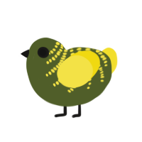 Elkcip, a olive and yellow chicken with a half-bar pattern