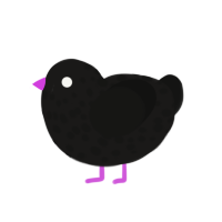 (unnamed), a sable and black chicken with a speckle pattern