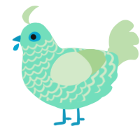 (unnamed), a mint and gluppy chicken with a lace pattern