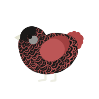 (unnamed), a sable and red chicken with a double-lace pattern