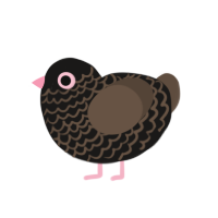 (unnamed), a sable and bark chicken with a lace pattern