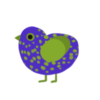 (unnamed), a indigo and chartreuse chicken with a speckle pattern