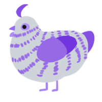 Febreze, a mist and blurple chicken with a bar pattern