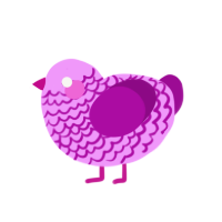 (unnamed), a lavender and plum chicken with a lace pattern