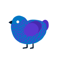 (unnamed), a sapphire and indigo chicken with a lace pattern