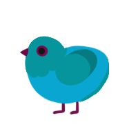 (unnamed), a cerulean and teal chicken with a head pattern