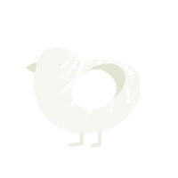 3, a white chicken with a half-bar pattern