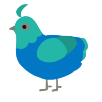 Limitless Sky, a sapphire and turquoise chicken with a head pattern