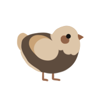 (unnamed), a bark and beige chicken with a head pattern