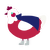 Shoto Todoroki, a crimson and white chicken with a head pattern