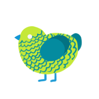 BRAT, a lime and sea chicken with a lace pattern