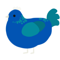 (unnamed), a ultramarine and sea chicken with a neck-speckle pattern