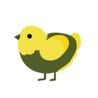 (unnamed), a olive and yellow chicken with a head pattern