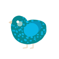 (unnamed), a teal and cerulean chicken with a speckle pattern