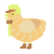 Slungus, a honey and beige chicken with a bar pattern