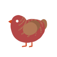 (unnamed), a red and brown chicken with a half-bar pattern