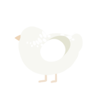 Rebecca de Winter, a white chicken with a neck-speckle pattern