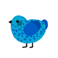 (unnamed), a cerulean and ultramarine chicken with a speckle pattern