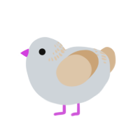 (unnamed), a mist and beige chicken with a neck-band pattern