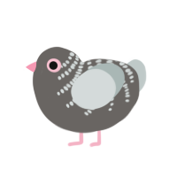 (unnamed), a grey and silver chicken with a half-bar pattern