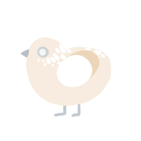 (unnamed), a cream chicken with a neck-speckle pattern