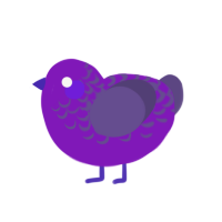 4 mod overcast, a violet and overcast chicken with a half-lace pattern