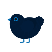 My Daughter, a tumblr chicken with a bar pattern