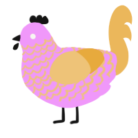 (unnamed), a lavender and honey chicken with a lace pattern