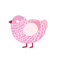 (unnamed), a pink and rose chicken with a lace pattern