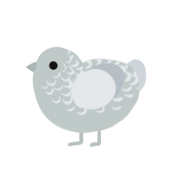 stone, a silver and mist chicken with a half-lace pattern