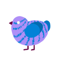 (unnamed), a lilac and sapphire chicken with a bar pattern