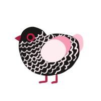 (unnamed), a sable and rose chicken with a lace pattern