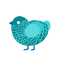 (unnamed), a teal and aqua chicken with a lace pattern