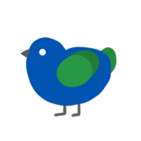 Lindsey, a ultramarine and viridian chicken