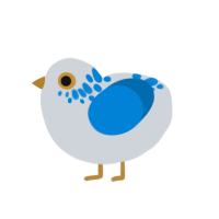 (unnamed), a mist and sapphire chicken with a neck-speckle pattern