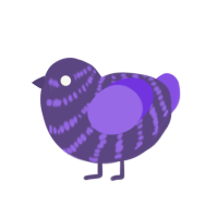 (unnamed), a overcast and blurple chicken with a bar pattern