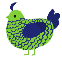 (unnamed), a grass and navy chicken with a lace pattern