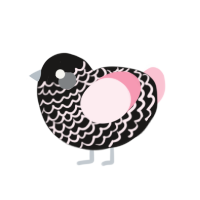 24400, a sable and rose chicken with a lace pattern