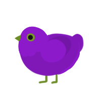 (unnamed), a violet chicken with a head pattern