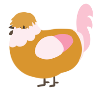 (unnamed), a orange and rose chicken with a head pattern