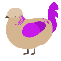 (unnamed), a beige and amethyst chicken with a neck-band pattern