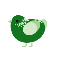 (unnamed), a leaf and gluppy chicken with a neck-speckle pattern