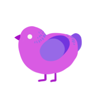 (unnamed), a orchid and blurple chicken with a neck-band pattern