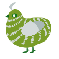 Mossy Cobblestone, a chartreuse and silver chicken with a bar pattern