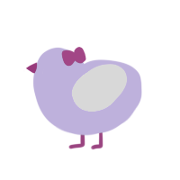 Valethea, a lilac and white chicken