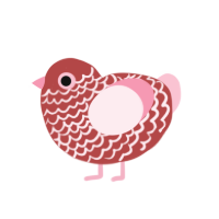 yxx rose, a red and rose chicken with a lace pattern